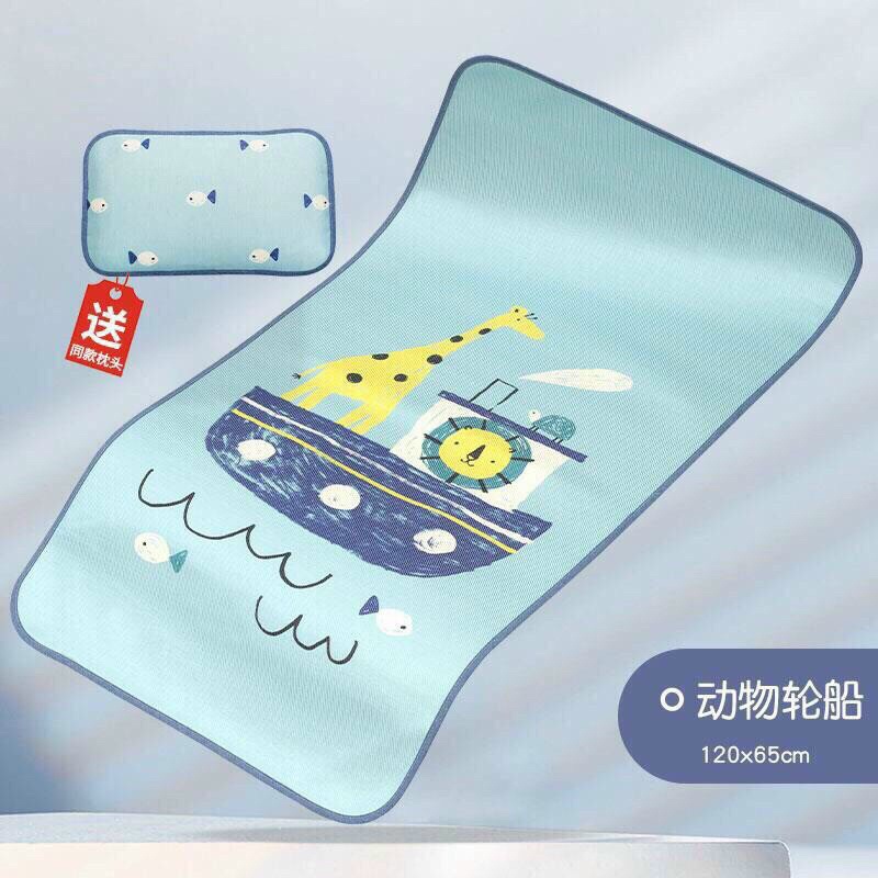 CHIẾU LỤA ĐIỀU HÒA 3D MUSLIN TREE KÈM GỐI THOÁNG KHÍ CHO BÉ SƠ SINH