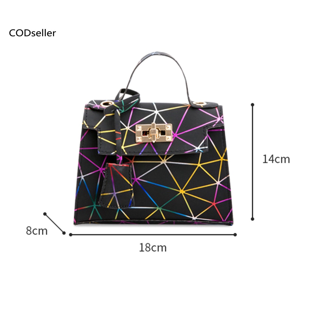 COD_ Faux Leather Crossbody Bag Large Capacity Crossbody Bag Eye-catching for Daily Life