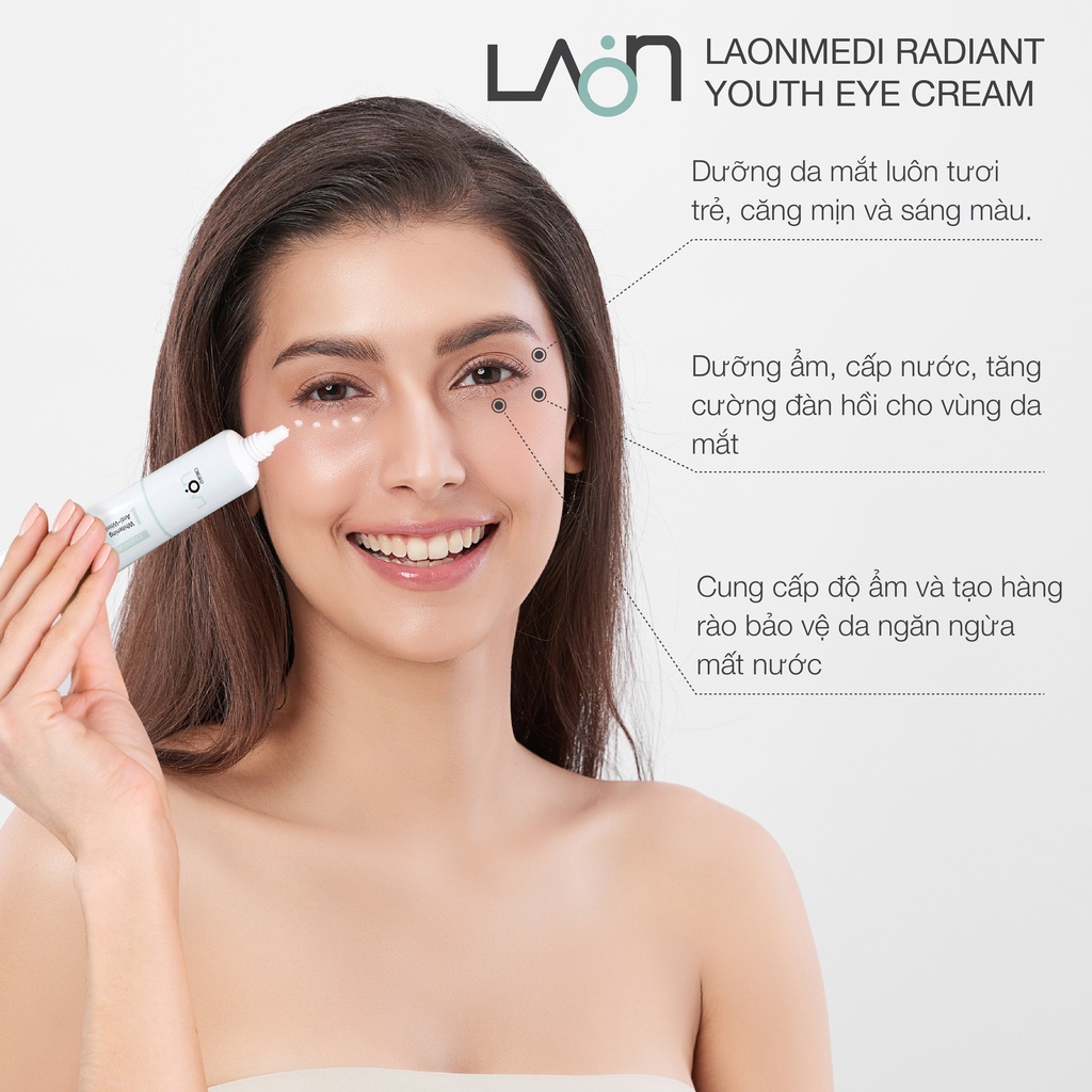 Kem Dưỡng Mắt Chống Lão Hóa, Xóa Quầng Thâm Vùng Da Mắt - LAONMEDI RADIANT YOUTH EYE CREAM 40ml Hàn Quốc
