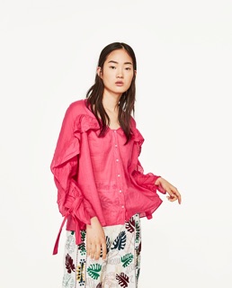Áo đũi ZARA hồng sen