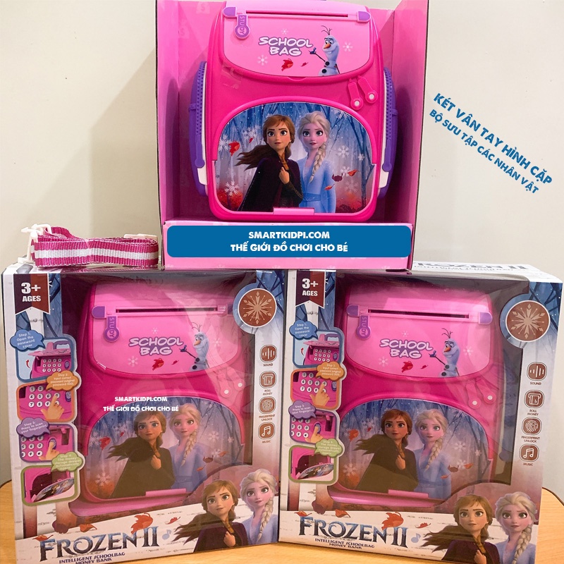 Két sắt vân tay hình balo ELSA tiết kiệm tiền - Siêu dễ thương - Quà tặng cho bé
