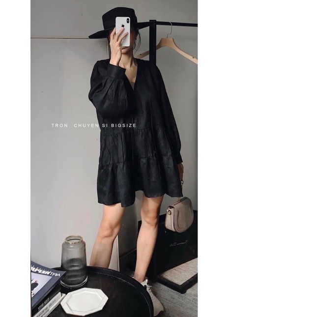 Đầm linen bigsize - hình thật cuối