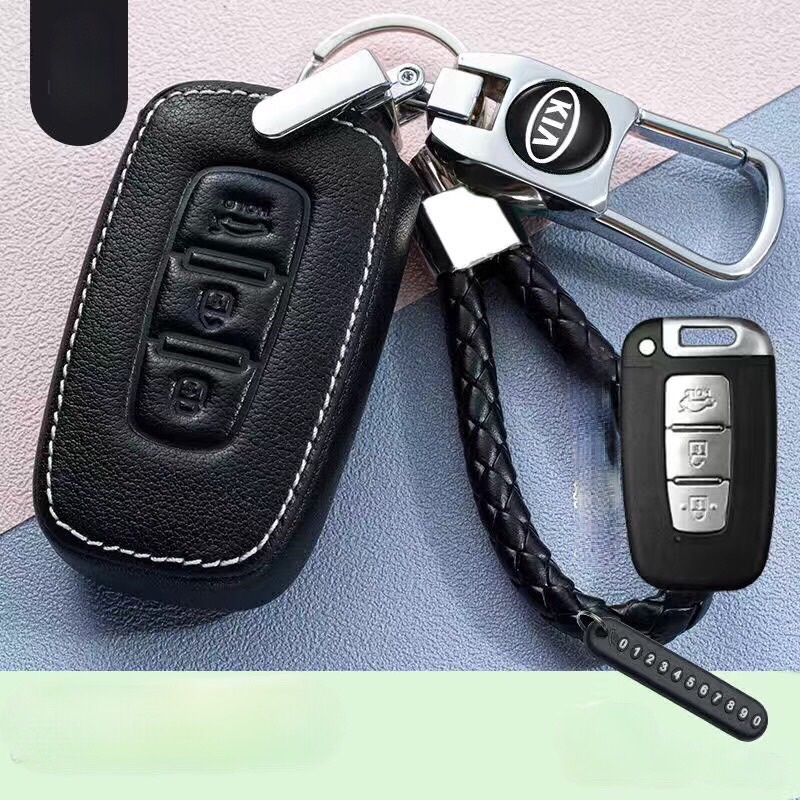 Bao Da Chìa Khoá KIA cerato, K3, K5, Seltos, Soluto, Morning, Sorento, Rondo handmade Da Thật