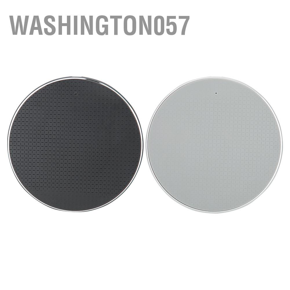 Washington057 10W Ultra thin Round Wireless Intelligent Fast Charger Transmitter Charging Pad