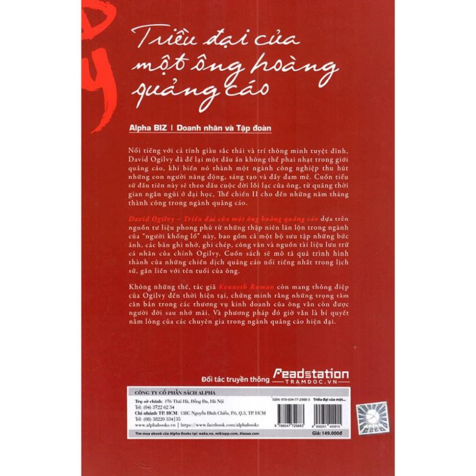 Sách Alphabooks - David Ogilvy - Triều đại của một ông hoàng quảng cáo 149k