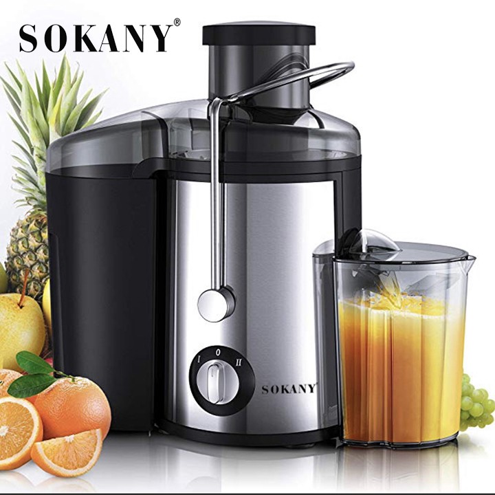 [Mã 253ELSALE hoàn 7% đơn 300K] Máy ép trái cây Sokany công suất 600W - Máy ép hoa quả, rau củ siêu bền