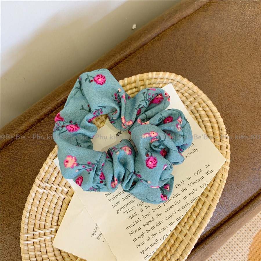 Cột tóc Scrunchies vải hoa nhí siêu đẹp, Buộc tóc vải hot trend BeBie - BP162