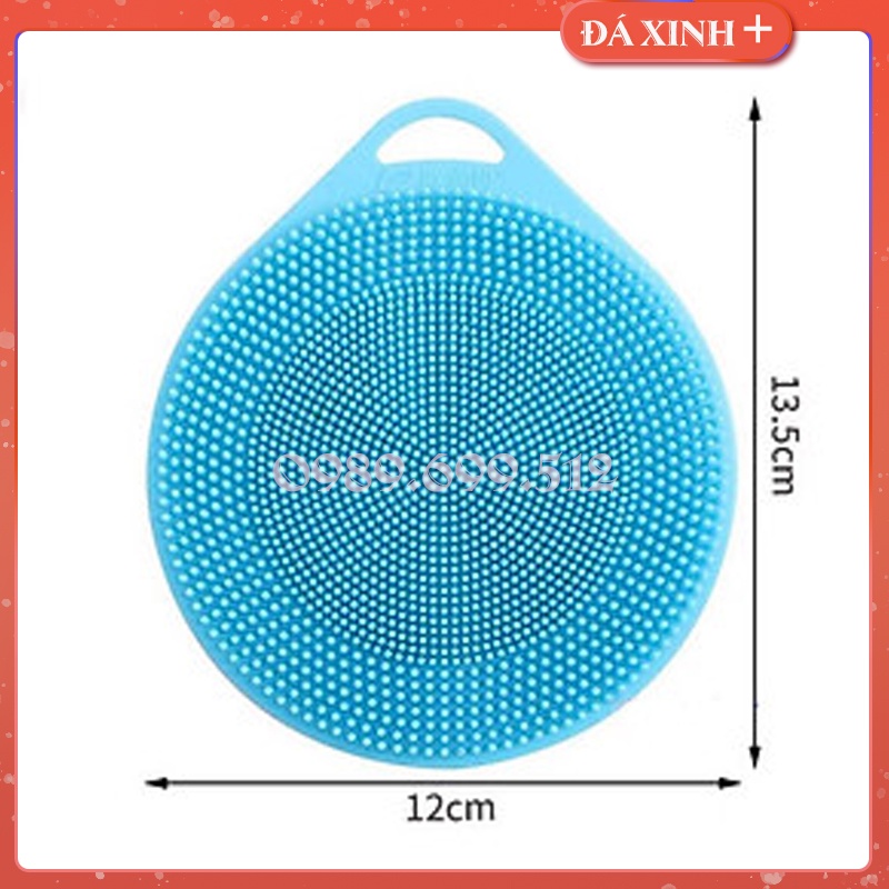 Miếng Rửa Chén Bát Silicon Có Móc Cheo Đa Năng