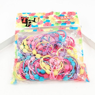 Gói 50 chun buộc tóc trẻ em band - chun buộc tóc có hạt dễ thương