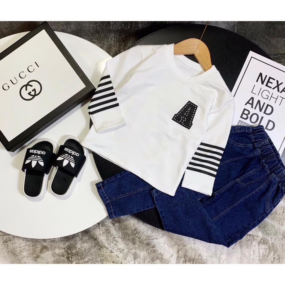 SIZE 8-36KG: Bộ Malin 71 quần jeans đẳng cấp cho bé trai bé gái - B44