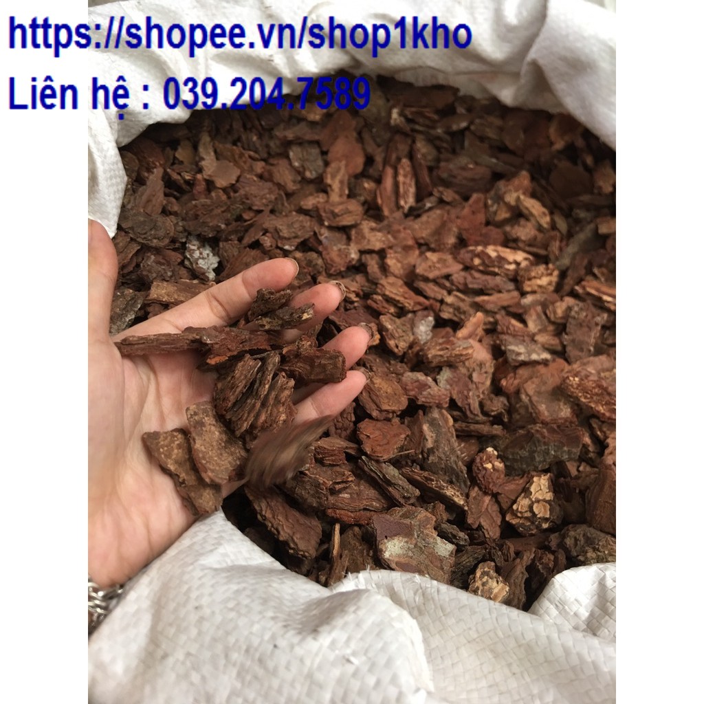 1kg Vỏ thông đỏ trồng các loại hoa lan,ủ gốc giữ ẩm