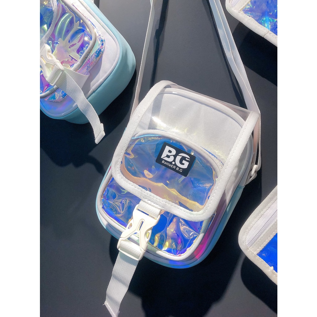 Túi đeo chéo BATTLE ER B.G mẫu x002 Hologram Unisex Streetwear Bag