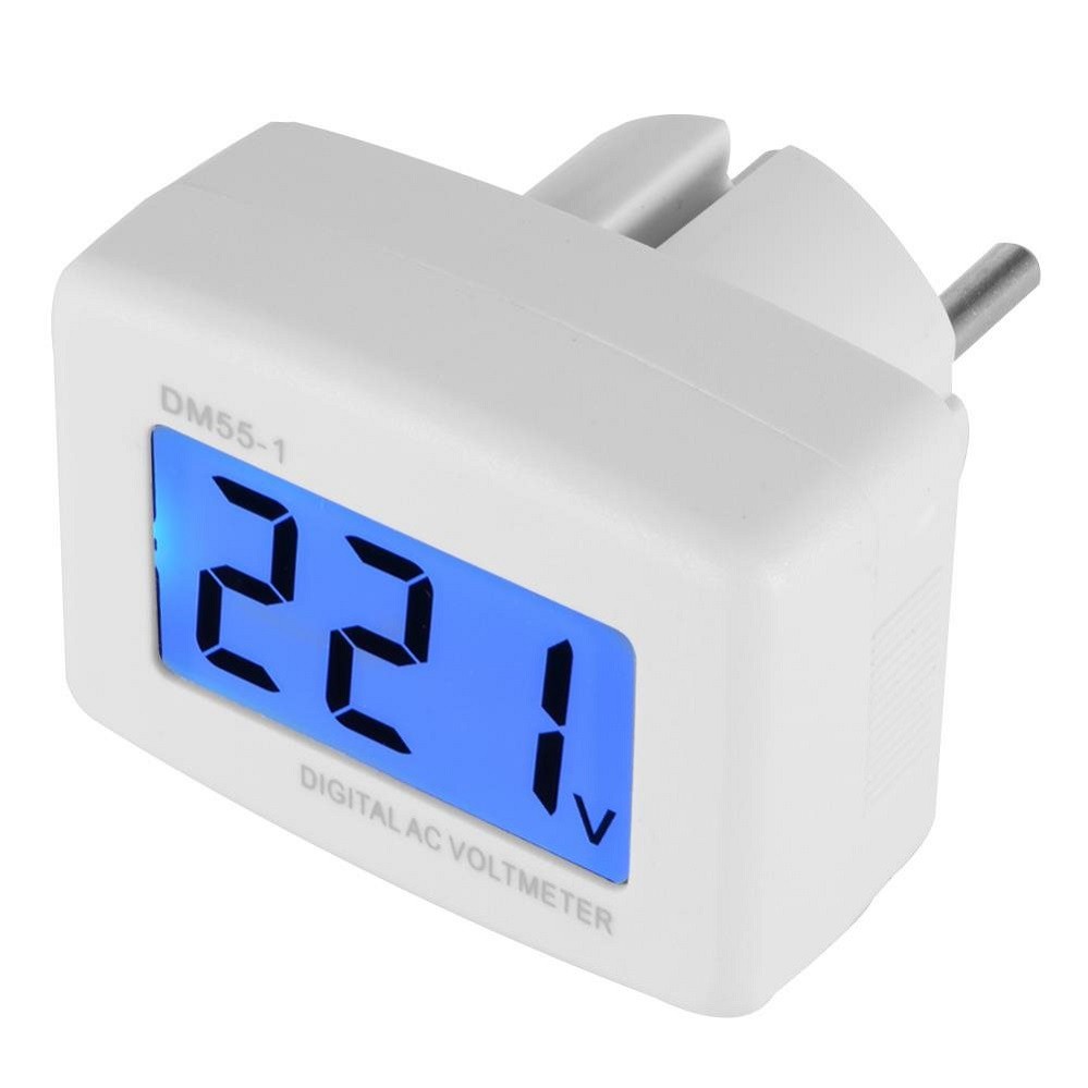 Thiết bị điện_ Đồng hồ đo điện áp thiết kế nhỏ gọn,màn hình LCD phát sáng