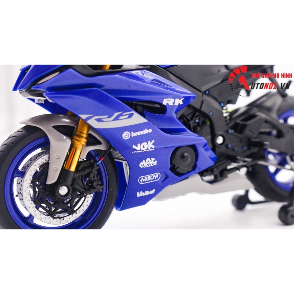 MÔ HÌNH XE YAMAHA R6 BLUE ĐỘ PÔ SC 1:12 AUTONO1 D159