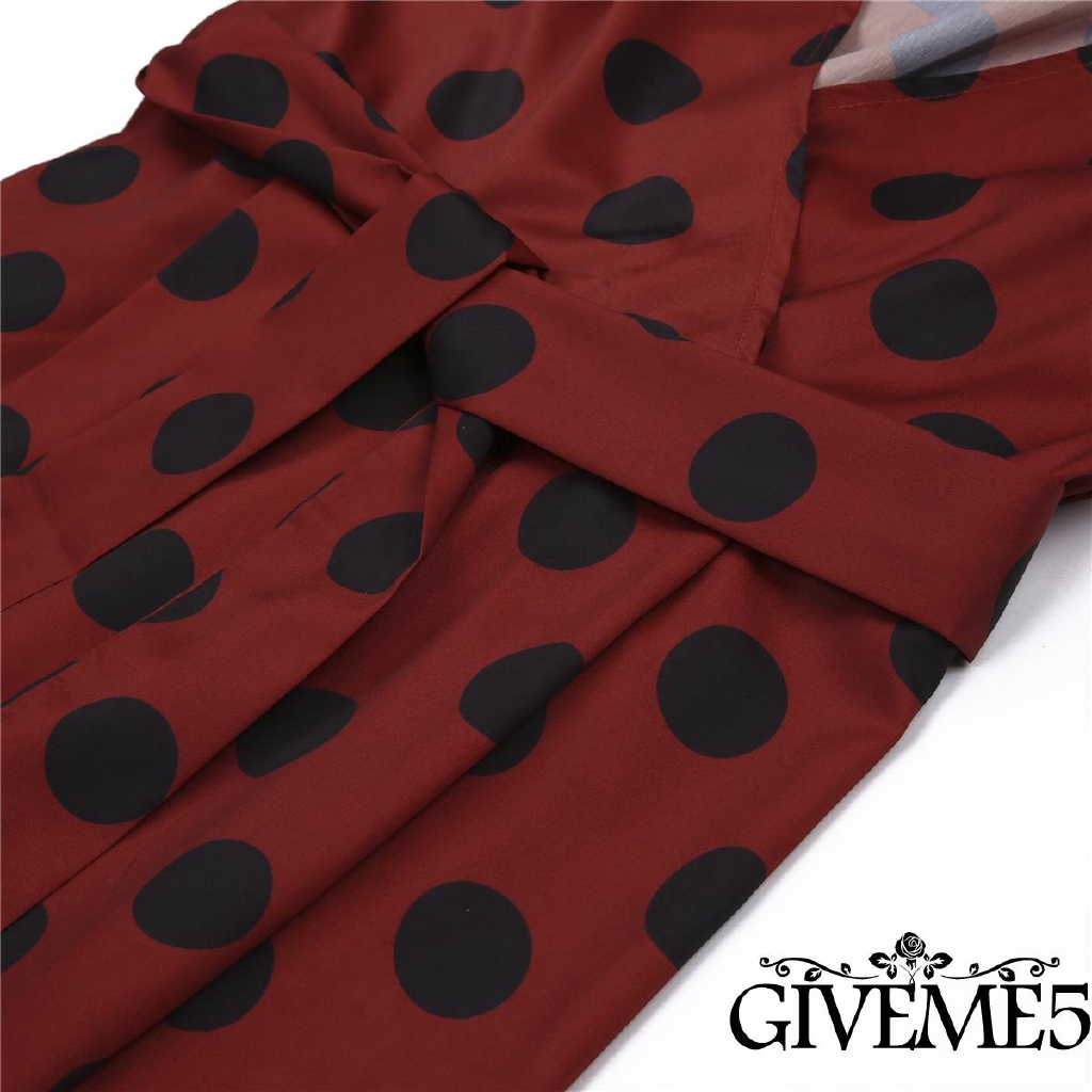 Đầm midi đi biển thiết kế họa tiết chấm bi độc đáo cho nữ