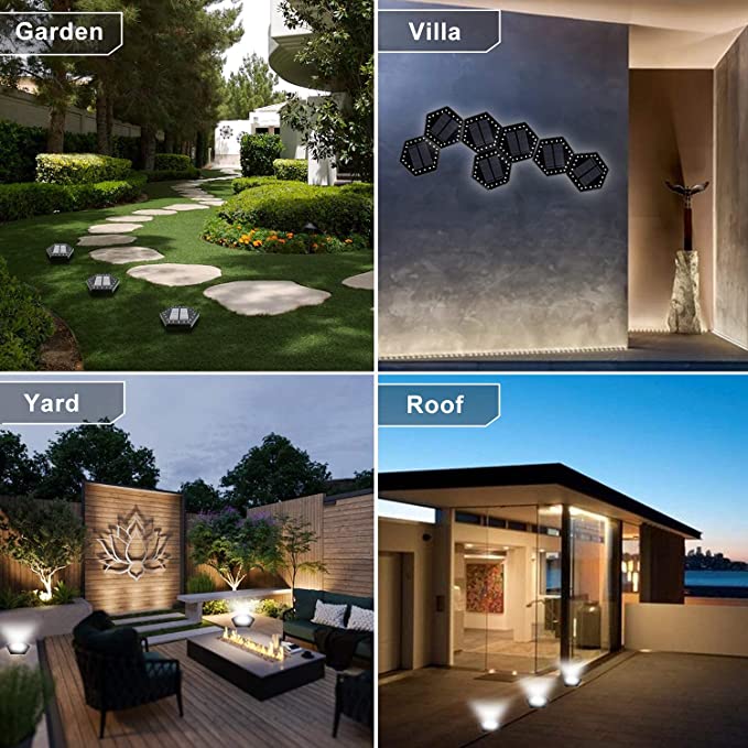 Đèn Led Lục Giác Sử Dụng Năng Lượng Mặt Trời Chống Thấm Nước