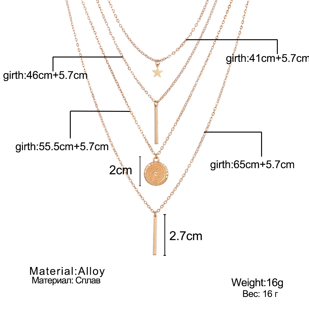 Vòng Cổ Nhiều Lớp Thời Trang Cá Tính Cho Nữ