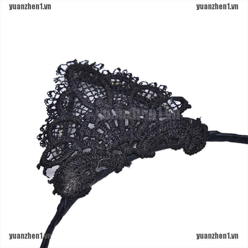 Cài Tóc Tai Mèo Phối Ren Dễ Thương Cho Nữ [YUANZHEN1]