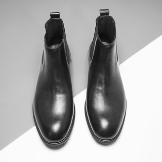Giày Boots Nam Cổ Cao Da Trơn Cao Cấp Chelsea Boot