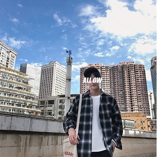 Áo sơ mi flannel caro xám
