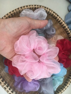 Dây cột tóc vải scrunchies voan