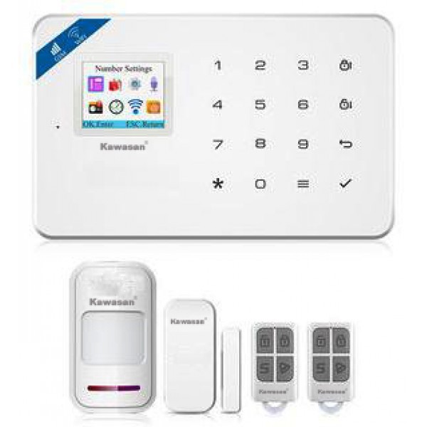 BÁO TRỘM DÙNG SIM BÁO QUA ĐIỆN THOẠI KW-262T WIFI & SIM -433MHZ