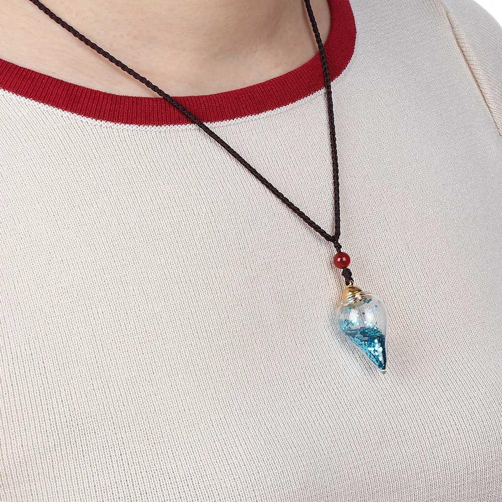 YVE Vòng cổ Mặt Vuông / Giọt Nước Khuếch Tán Tinh Dầu Cho Xe Hơi