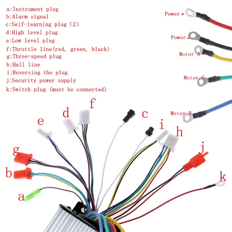 Bộ Điều Khiển Không Chổi Than 48-72V 1500W 4 Trong 1 Cho Xe Điện