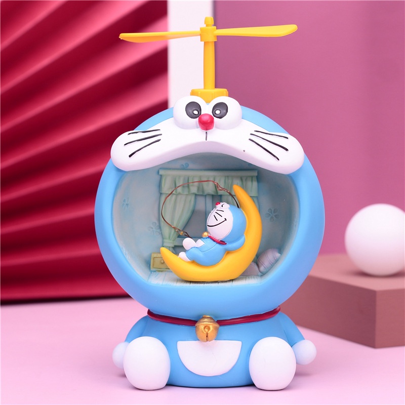 Đèn Ngủ Doraemon Kiêm Heo Đất Tiết Kiệm, Quà Tặng Sinh Nhật Cho Bé Gái, Trang Trí Phòng Ngủ Siêu Dễ Thương