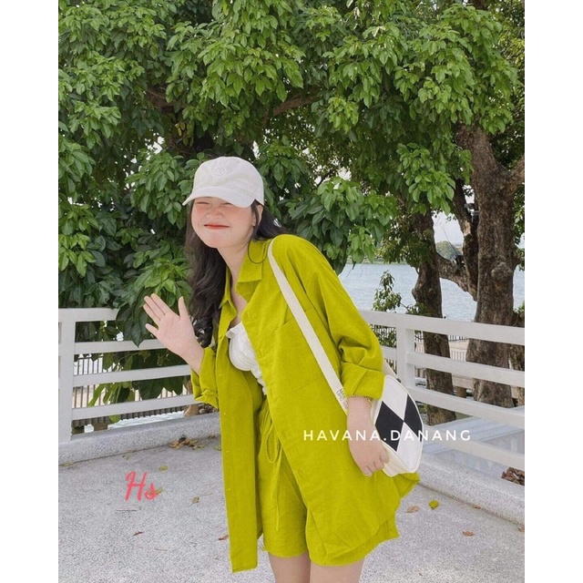 Bộ sơ mi đũi nhăn HS6