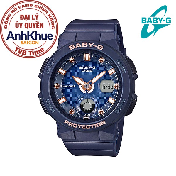 Đồng hồ nữ dây nhựa Casio Baby-G chính hãng Anh Khuê BGA-250-2A2DR