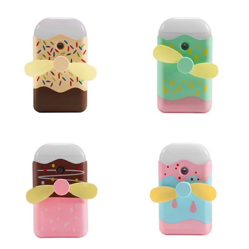 Quạt Mini Phun Sương Hình Cây Kem Cấp Ẩm Tự Động Cho Bạn Gái | BigBuy360 - bigbuy360.vn