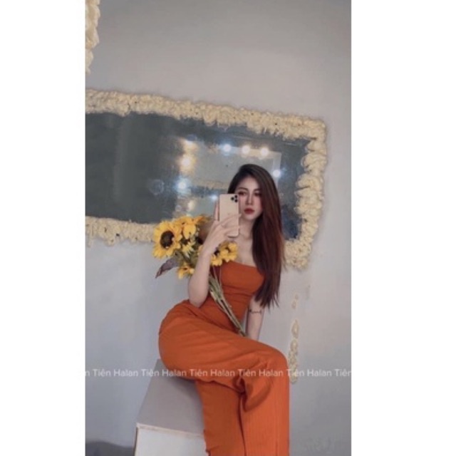Set áo 2 dây quần suông ( len tăm )