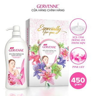 Hộp quà sữa tắm trắng da Gervenne Pink Lily 450gr
