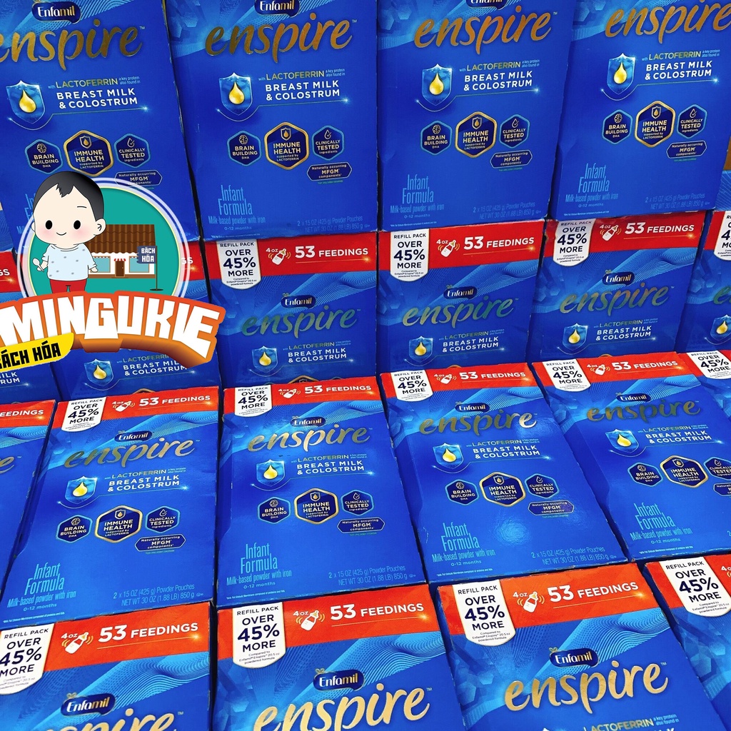 Sữa bột Enfamil Enspire Infant Formula hộp giấy 850g - Mỹ
