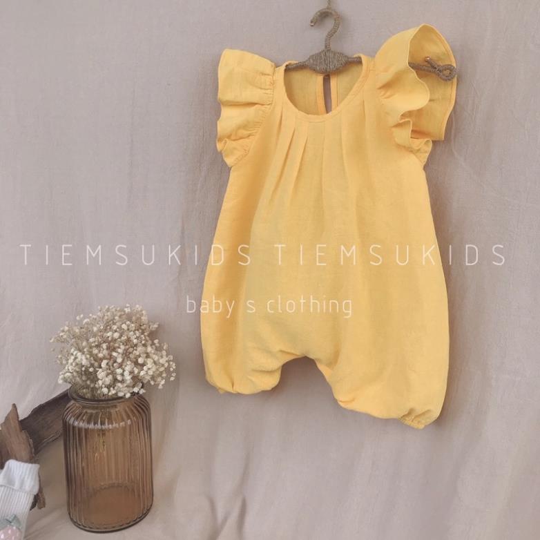 HÀNG TRẺ EM THIẾT KẾ - áo liền quần dáng đùi  nhún vai cánh tiên cho bé gái