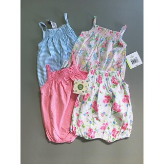 Jumpsuit/Romper/ Body đùi 2 dây cho bé gái, hàng xuất khẩu, cotton mềm mịn, hãng Little Me