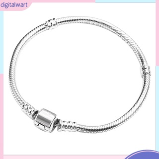 Vòng tay kim loại mạ bạc có chốt khóa cá tính đơn giản dành cho nữ