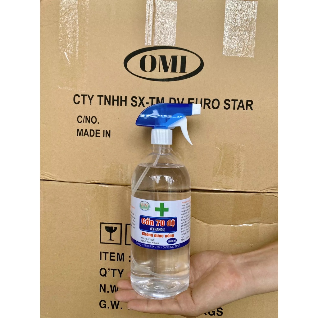 Cồn 70 Độ Sát Khuẩn OMI - Có Vòi - 1000ml