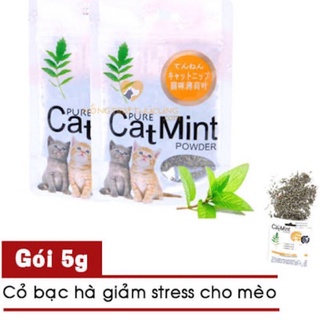 Catmin - cỏ bạc hà cho mèo dạng gói catmin 5g giúp mèo thư giãn
