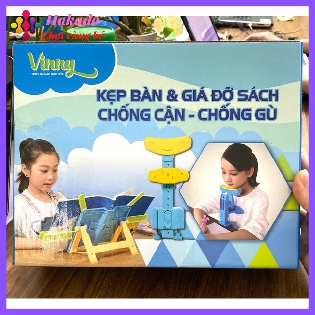 Bộ 2 trong 1 kẹp bàn và giá đọc sách - chống cận chống gù