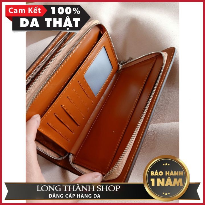 Ví nam dài da bò cao cấp thật 100 % (Ví ngang)