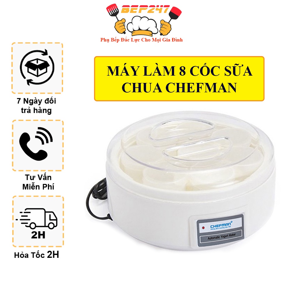 Máy Làm Sữa Chua CHEFMAN CM - 302, Bảo Hành 24 Tháng