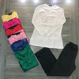 Bộ áo gấm đi chùa ( kèm video ảnh thật )