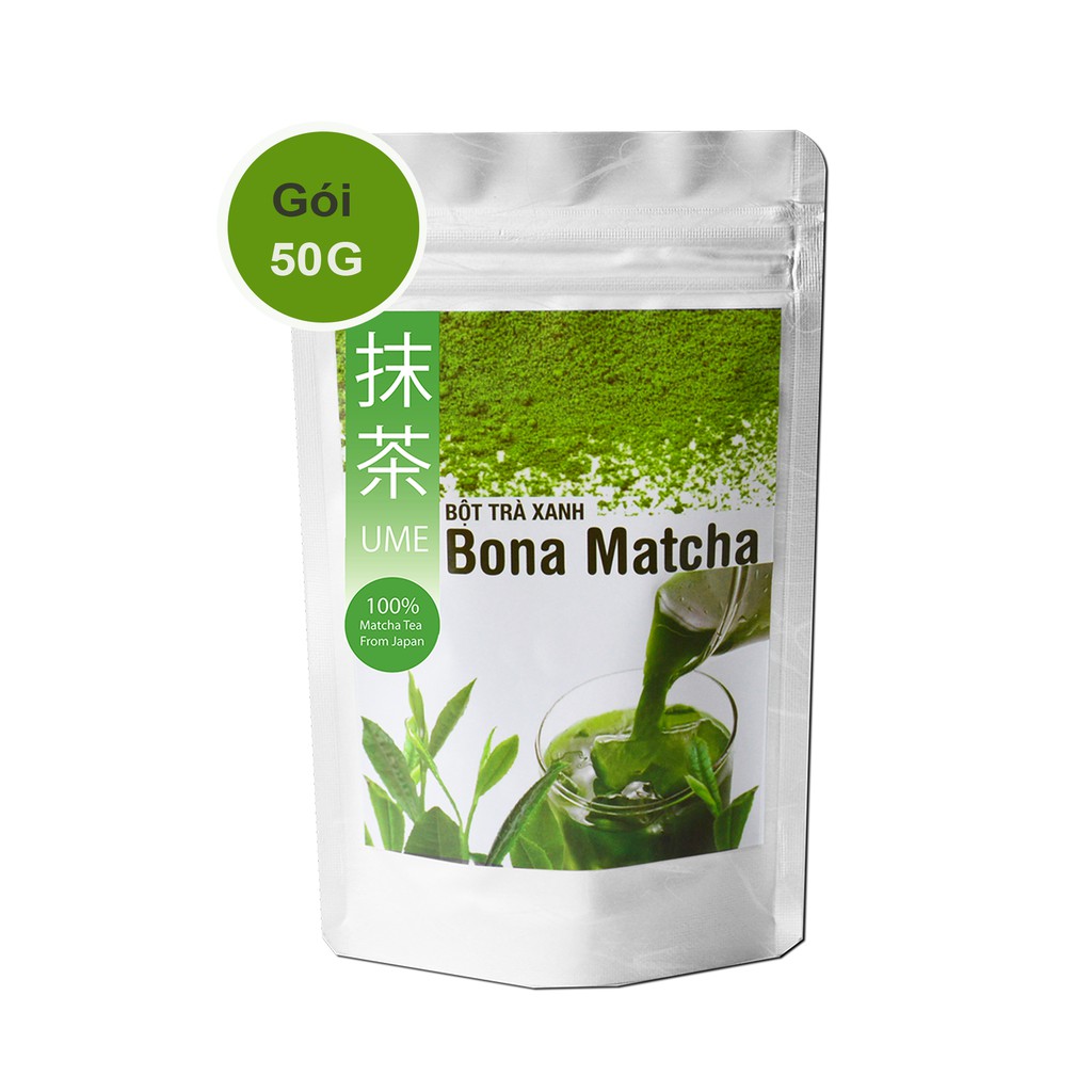 50 Gram - Bột Trà Xanh Nhật Bản Cao Cấp - Bona Matcha - 100% Trà Xanh Nhập Khẩu Từ Nhật