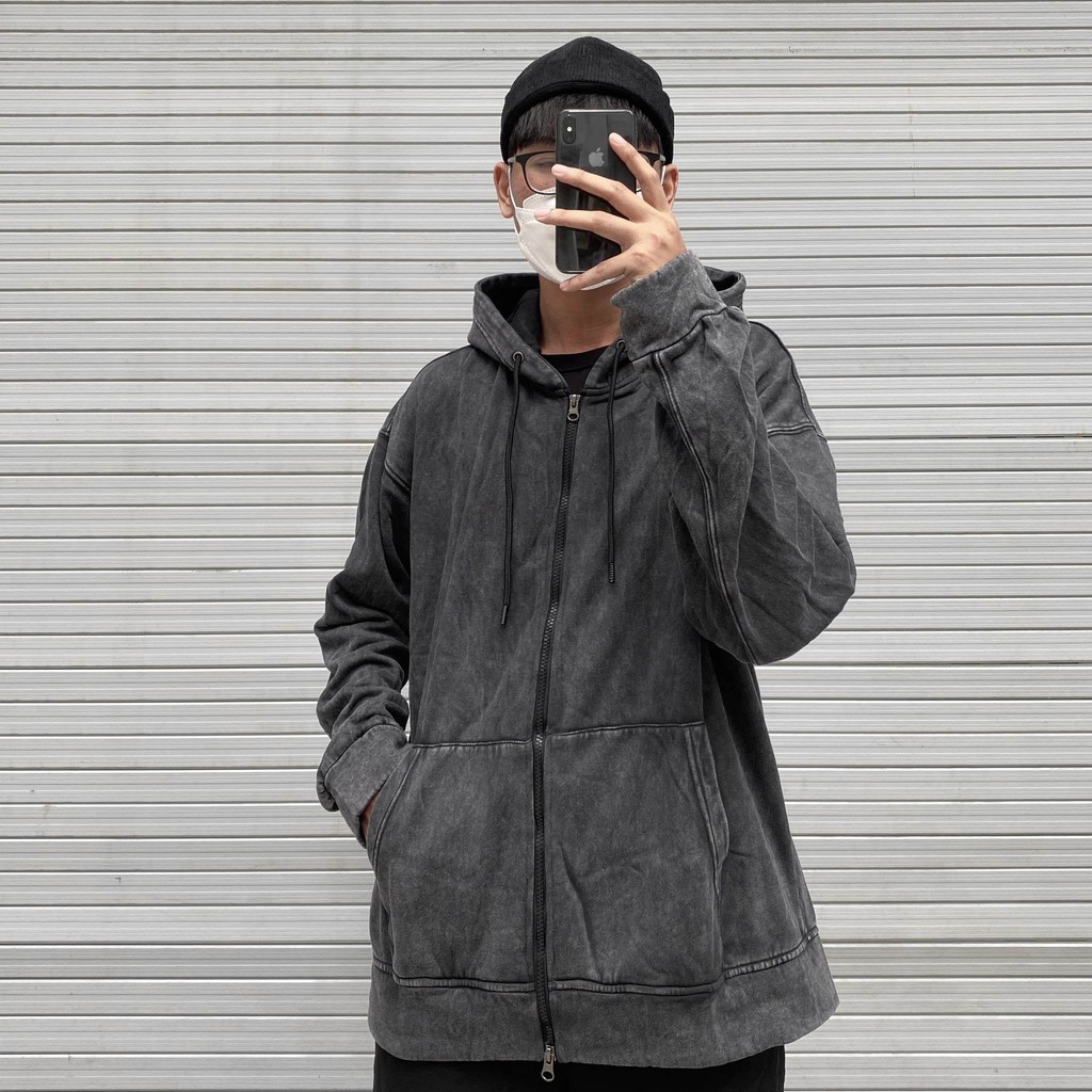 ÁO KHOÁC FF OVERSIZE WASH FULLZIP HOODIE