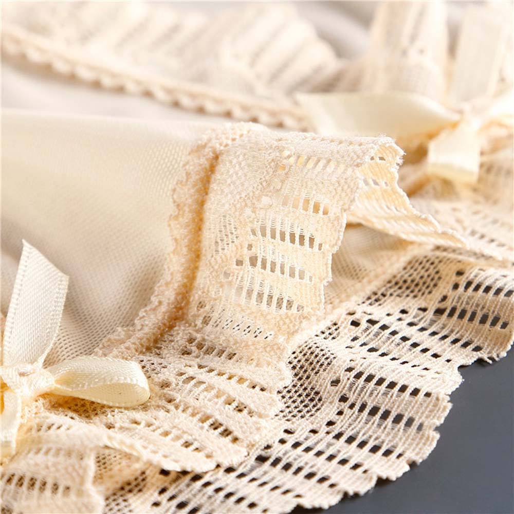 Quần Lót Ren Lưới Không Đường May Lưng Thấp Màu Sắc Quyến Rũ Cho Nữ