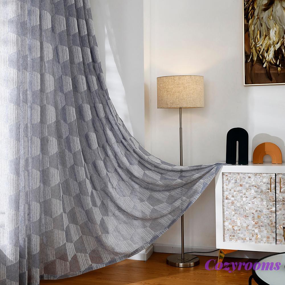 1 Rèm Cửa Vải Tuyn Màu Trơn Hiện Đại