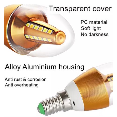 Bóng Đèn LED E14 E27 5W 7W 9W 12W AC 220V Ánh Sáng Trắng Ấm Đa Năng Tiện Dụng