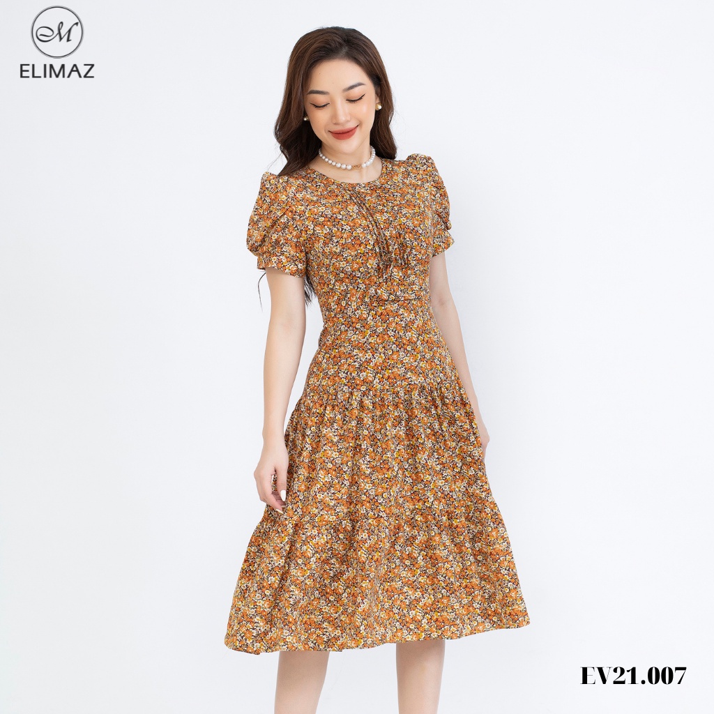 Đầm xoè nữ mùa hè hoa nhí đuôi cá nữ tính Elimaz EV21.007 | BigBuy360 - bigbuy360.vn